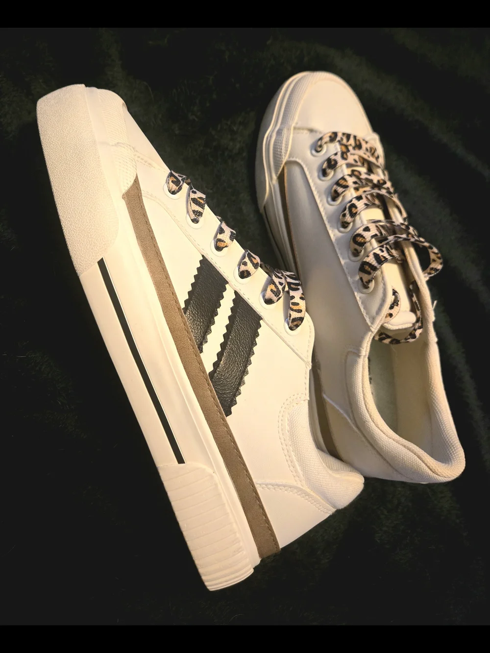 Corky’s “That’s Her” Leopard Lace White Sneakers